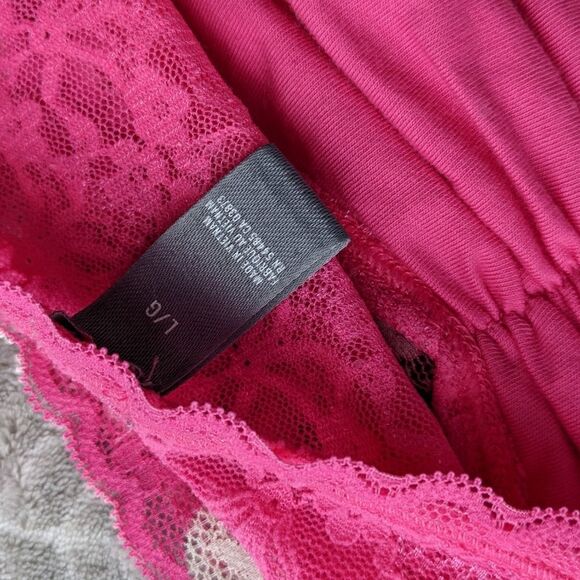 Nwt aerie pink lace bra bralette crop top size large B013 - Picture 5 of 9